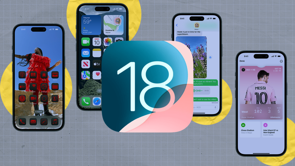 iPhone showcasing iOS 18.0.1 update screen