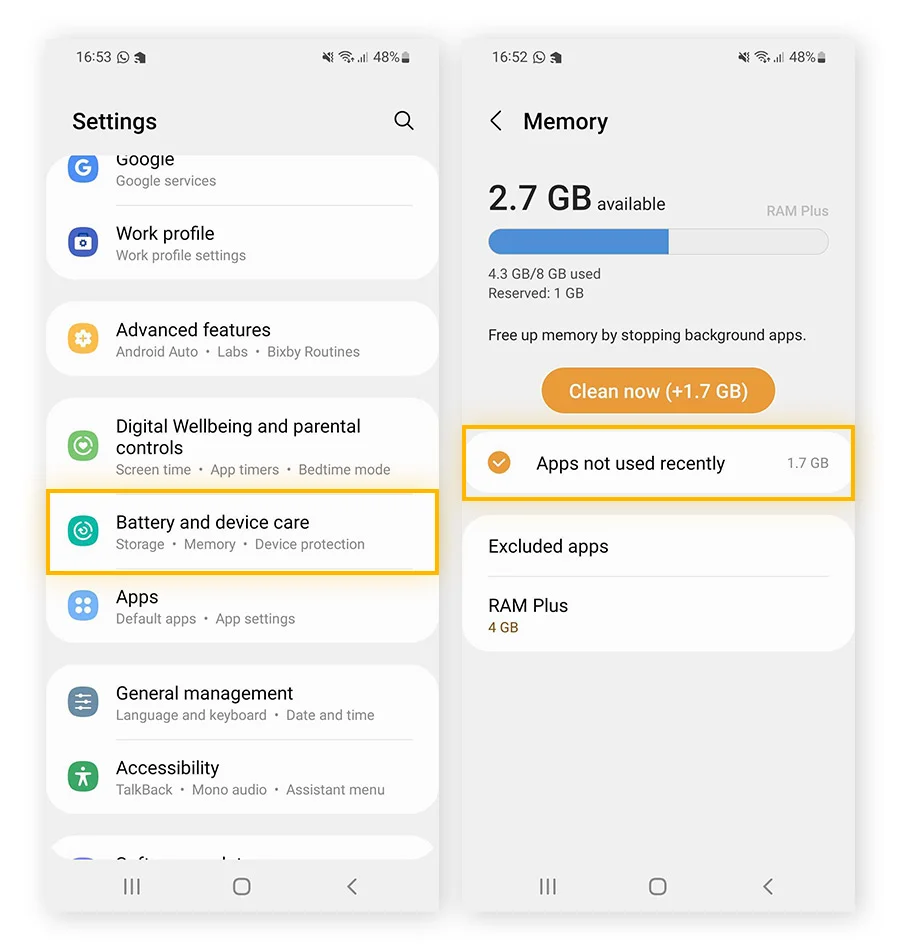 how to free up space on phone