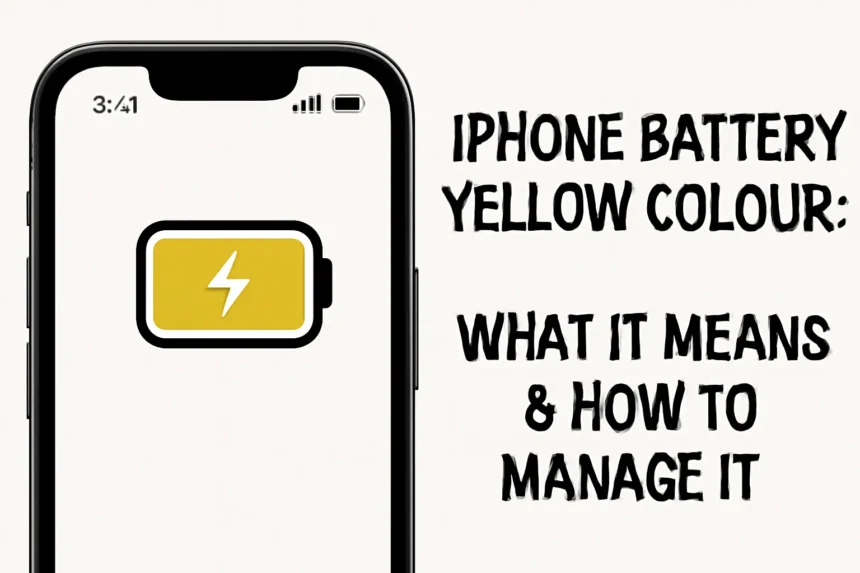 iphone battery yellow colour