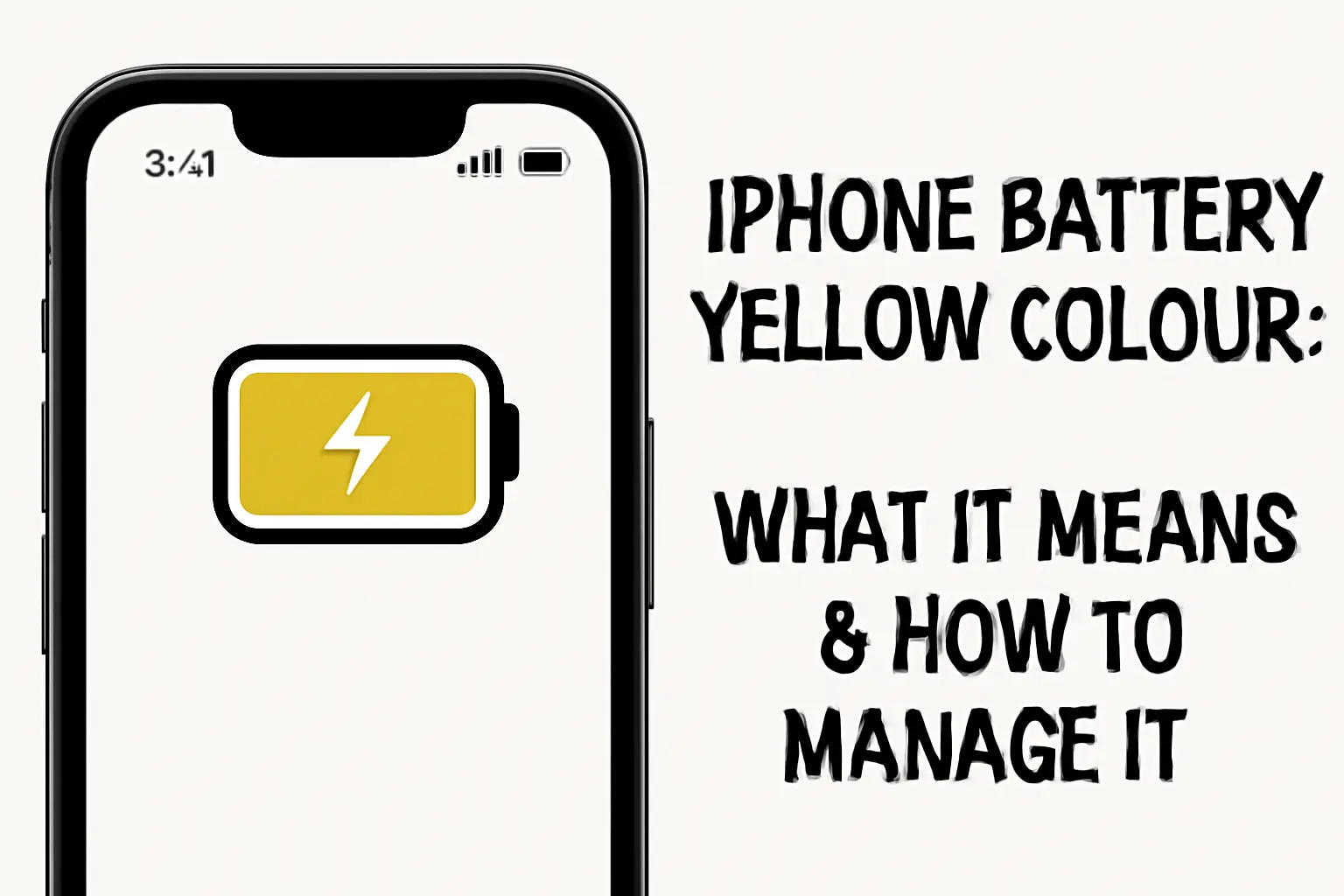 iphone battery yellow colour