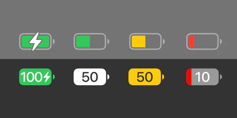 iphone battery yellow colour