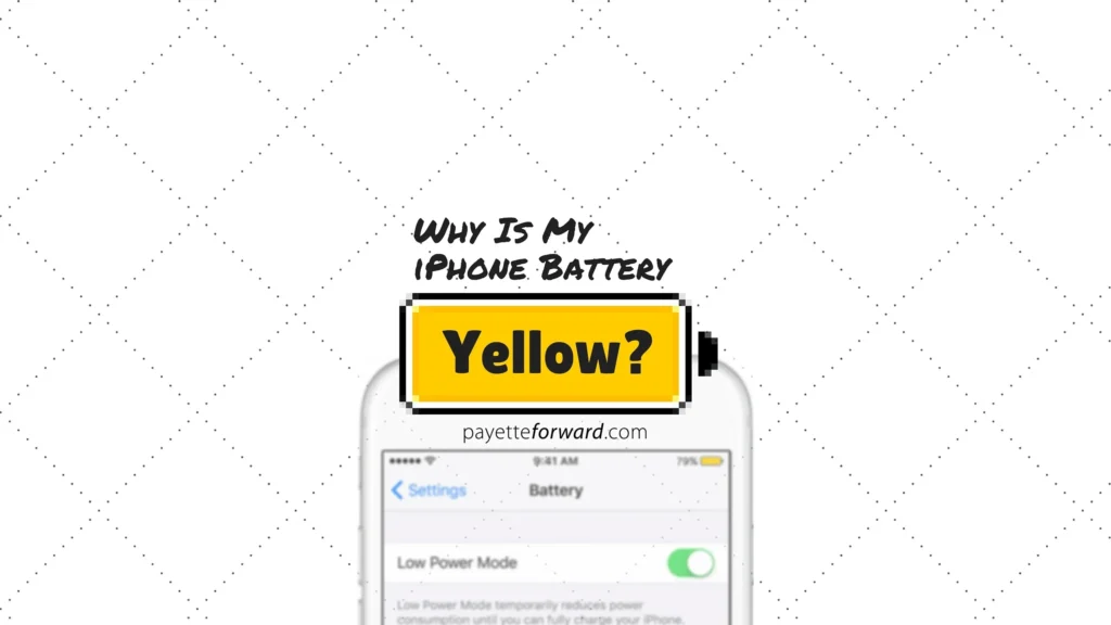 yellow color battery iphone