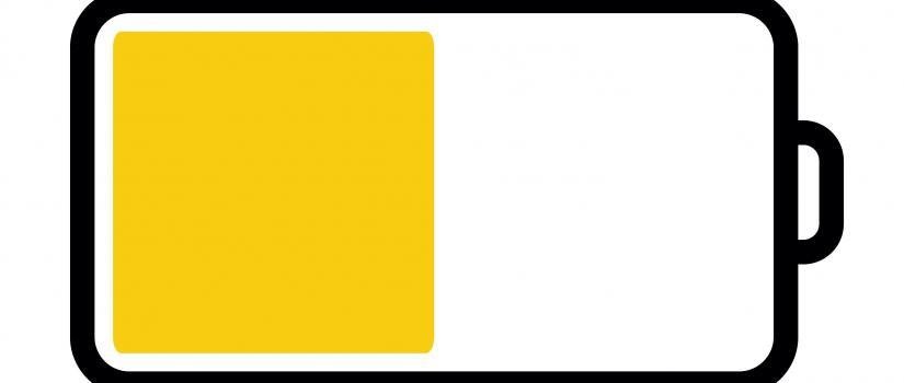yellow color battery iphone