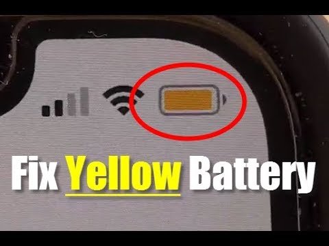 yellow color battery iphone
